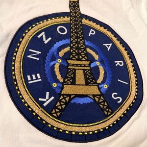 Kenzo Light blue Crewneck with Green Logo small